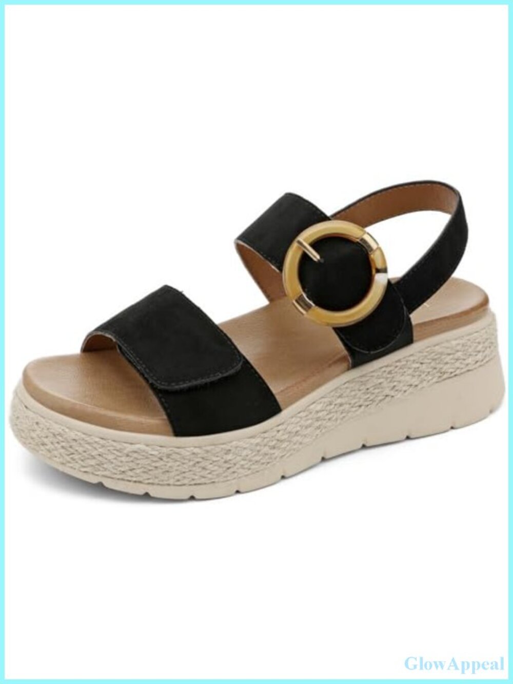 Womens Espadrille Platform Sandals Low Wedge Orthopedic Arch Support
